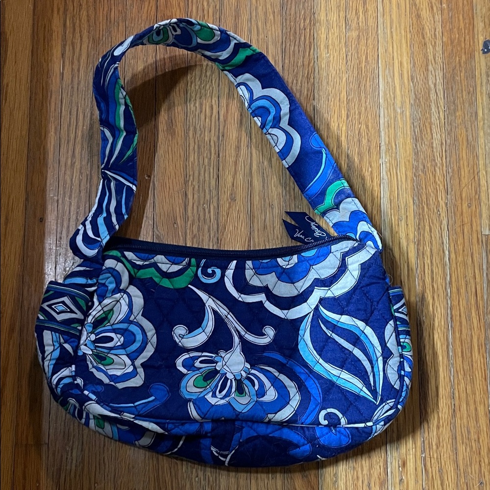 Vera Bradley Floral Blue Shoulder Bag - Picture 2 of 4